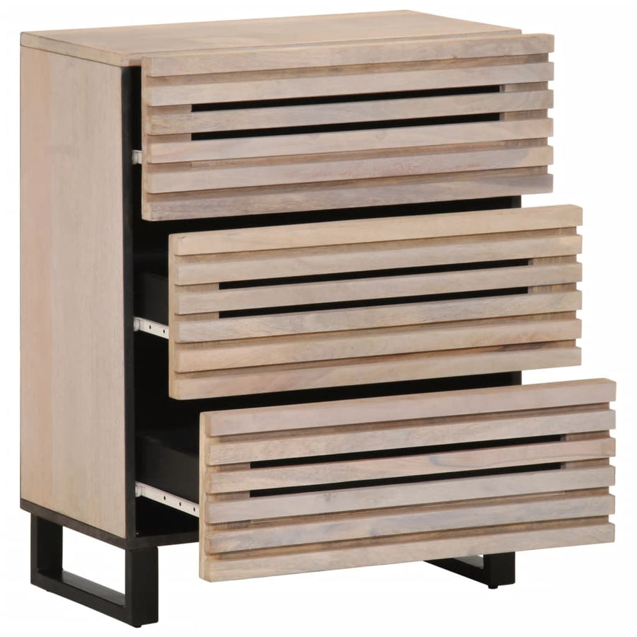 Dressoirs 2 st 60x34x75 cm massief mangohout
