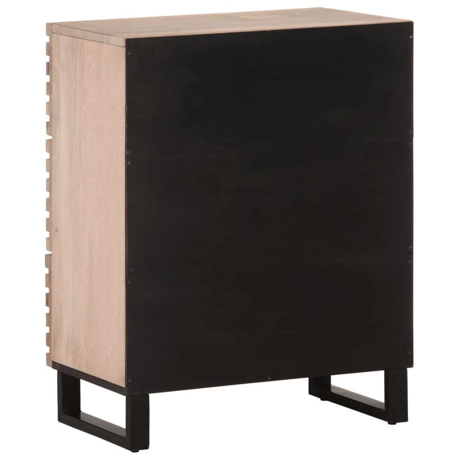Dressoirs 2 st 60x34x75 cm massief mangohout