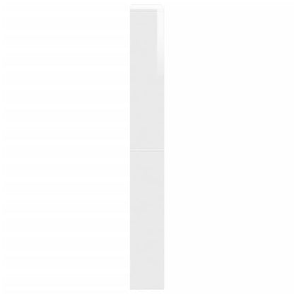 Schoenenkast met spiegel 4-laags 63x17x134 cm hoogglans wit Hoogglans wit