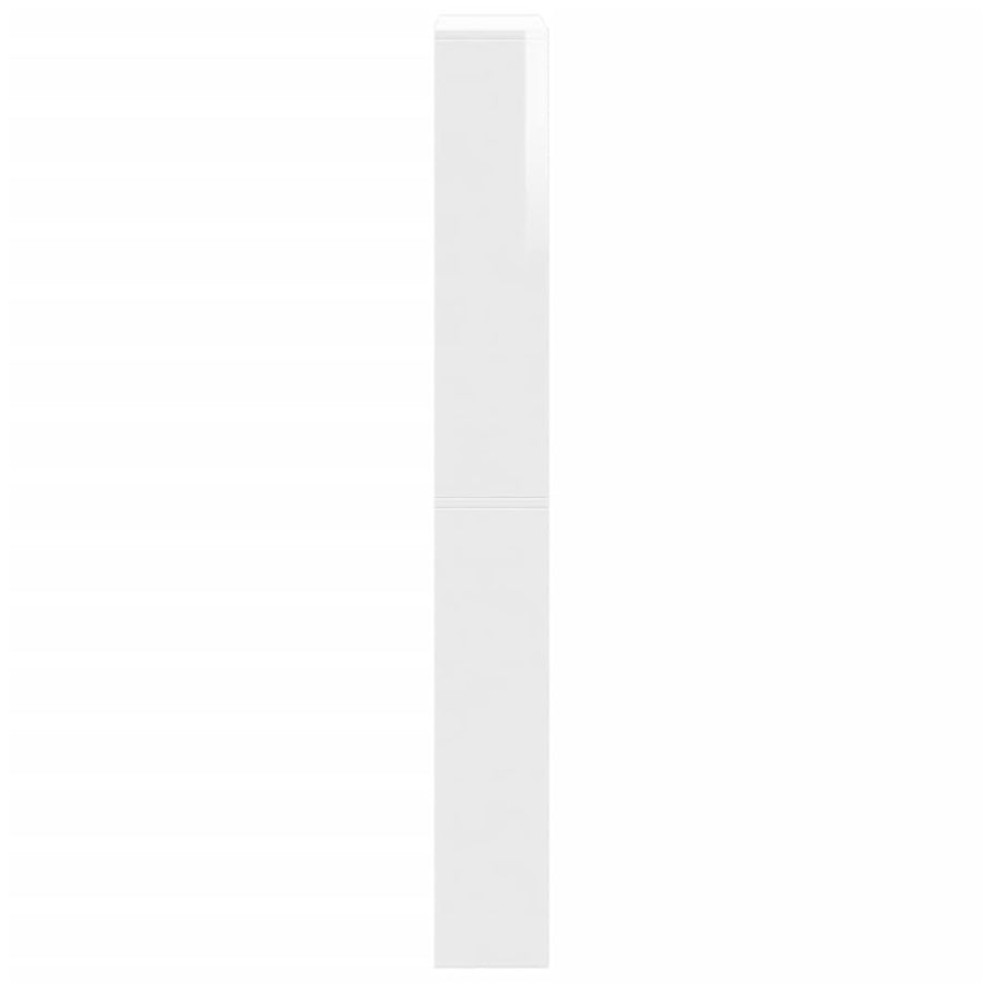 Schoenenkast met spiegel 4-laags 63x17x134 cm hoogglans wit Hoogglans wit