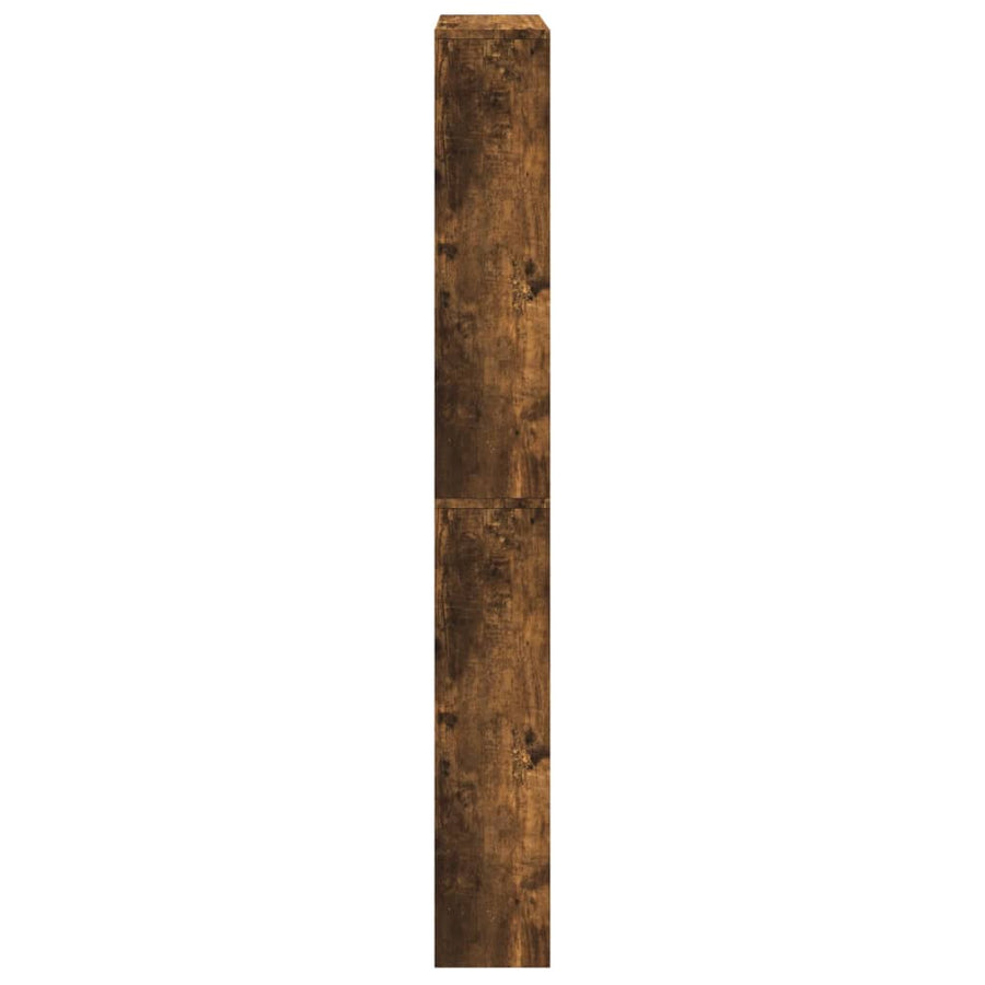 Schoenenkast met spiegel 4-laags 63x17x134 cm gerookt eiken Gerookt eiken