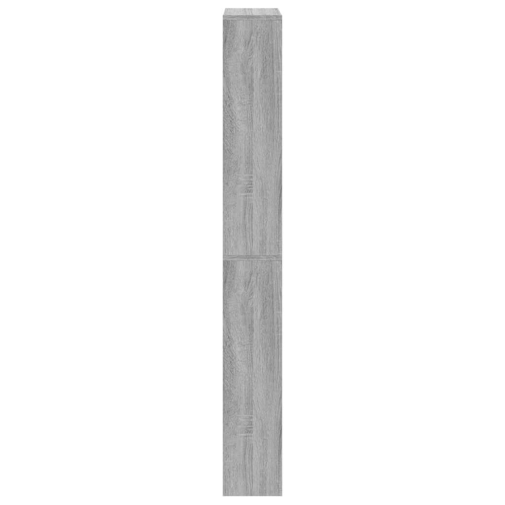 Schoenenkast met spiegel 4-laags 63x17x134 cm grijs sonoma Grijs sonoma