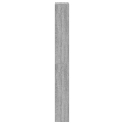 Schoenenkast met spiegel 4-laags 63x17x134 cm grijs sonoma Grijs sonoma