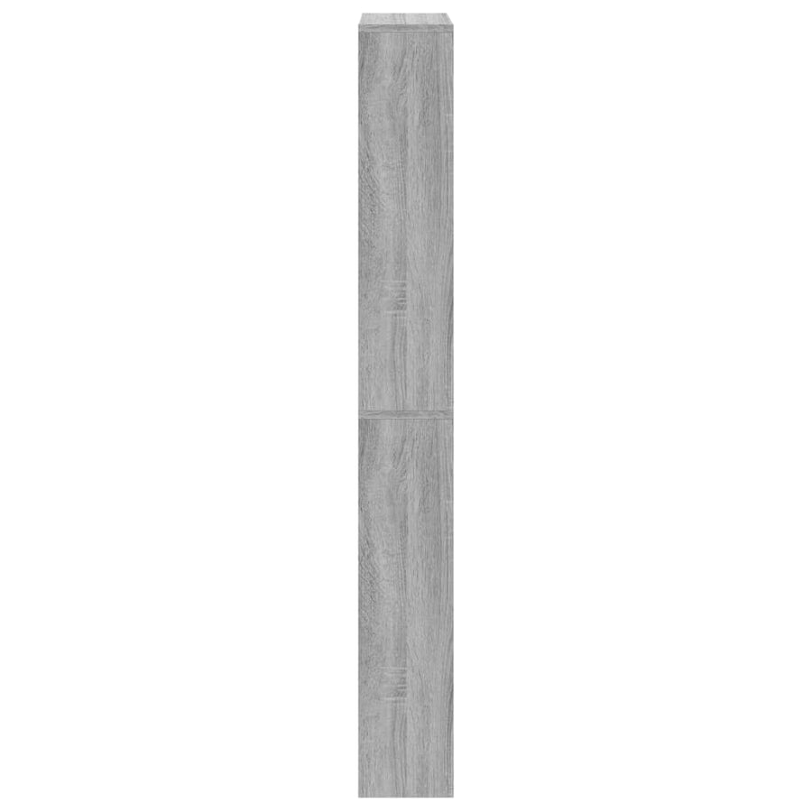 Schoenenkast met spiegel 4-laags 63x17x134 cm grijs sonoma Grijs sonoma