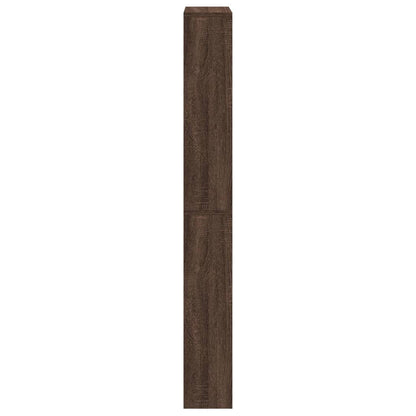 Schoenenkast met spiegel 4-laags 63x17x134 cm bruin eikenkleur