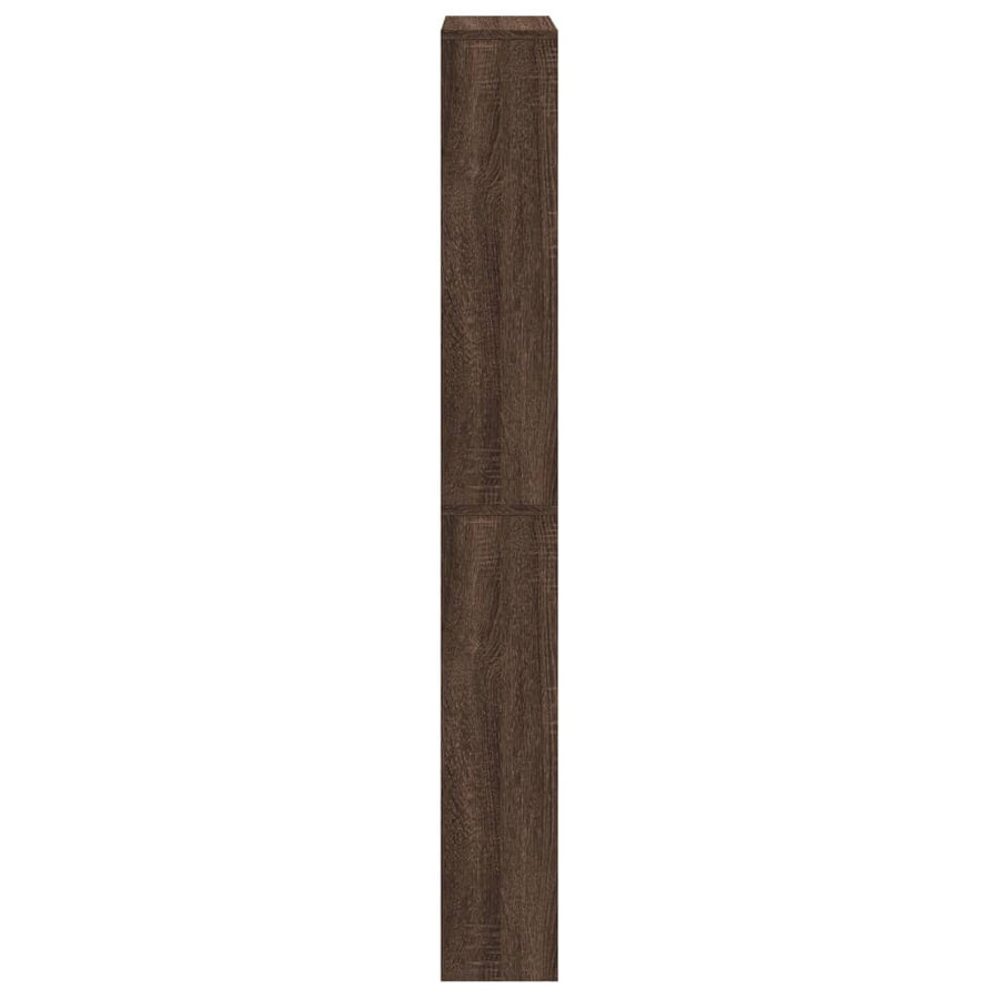 Schoenenkast met spiegel 4-laags 63x17x134 cm bruin eikenkleur