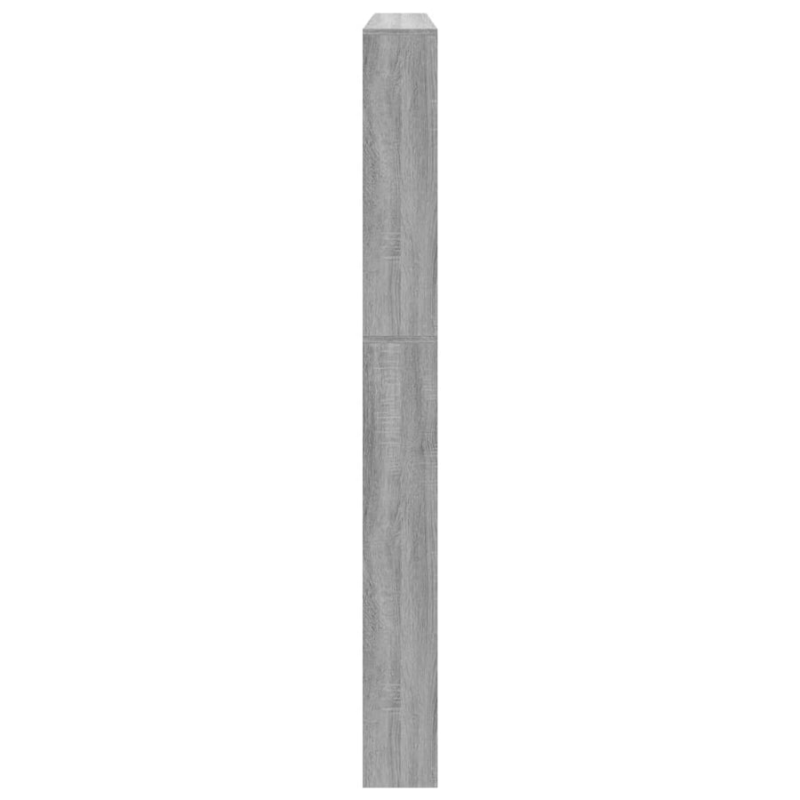 Schoenenkast met spiegel 5-laags 63x17x169,5 cm grijs sonoma