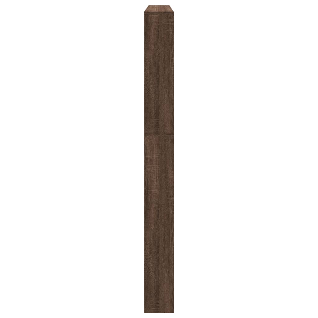 Schoenenkast met spiegel 5-laags 63x17x169,5 cm bruineikenkleur