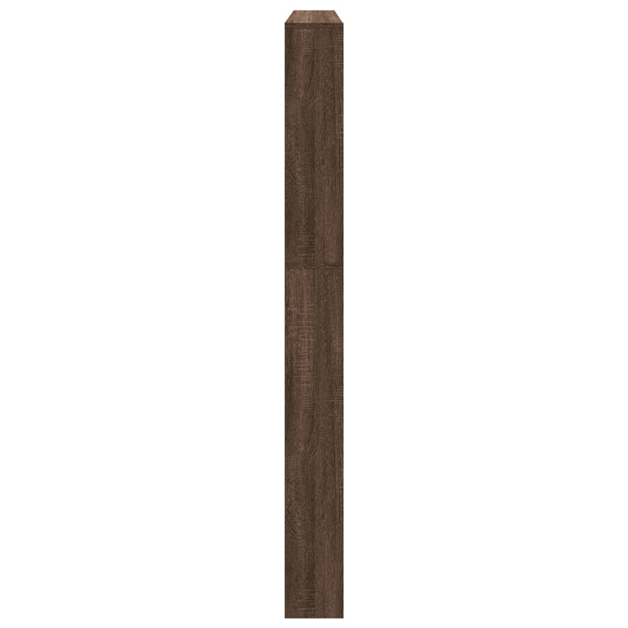 Schoenenkast met spiegel 5-laags 63x17x169,5 cm bruineikenkleur
