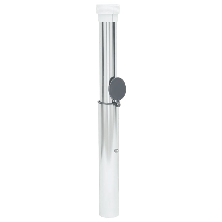 Parasolvoet voor in grond voor 40-50 mm stok aluminium zilver