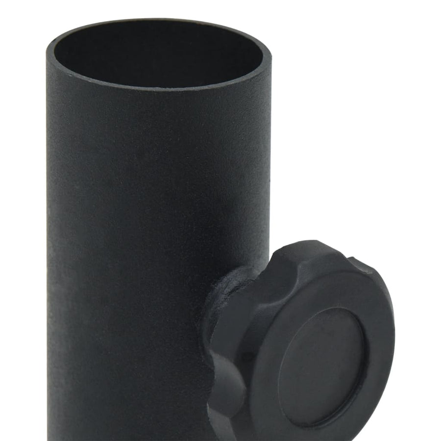 Parasolvoet Voor Ø32/34/38 Mm Stok Staal matzwart