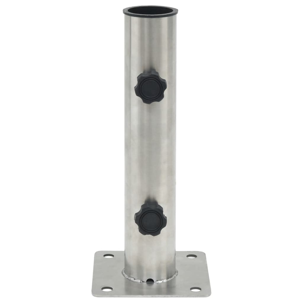 Parasolvoet voor Ø38/48 mm stok staal zilverkleurig