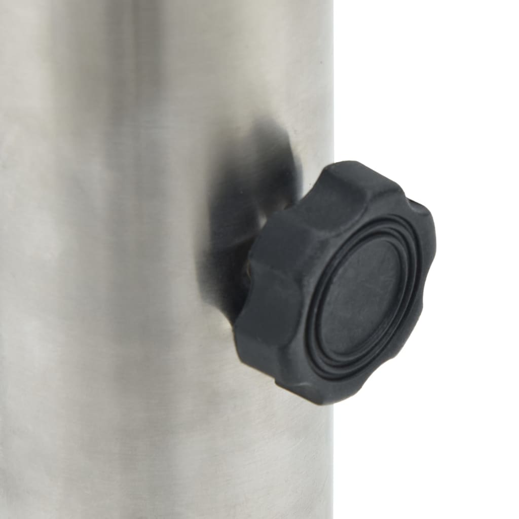 Parasolvoet voor Ø38/48 mm stok staal zilverkleurig