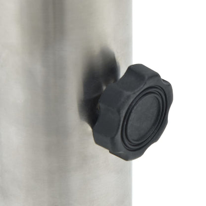 Parasolvoet voor Ø38/48 mm stok staal zilverkleurig