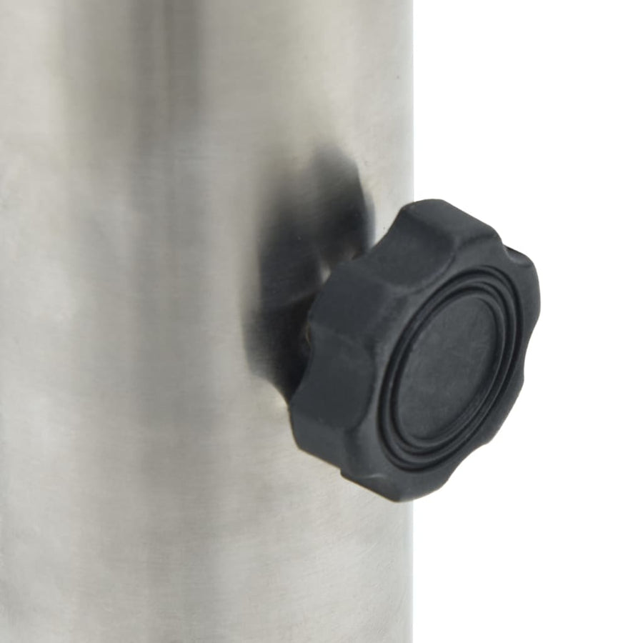 Parasolvoet voor Ø38/48 mm stok staal zilverkleurig