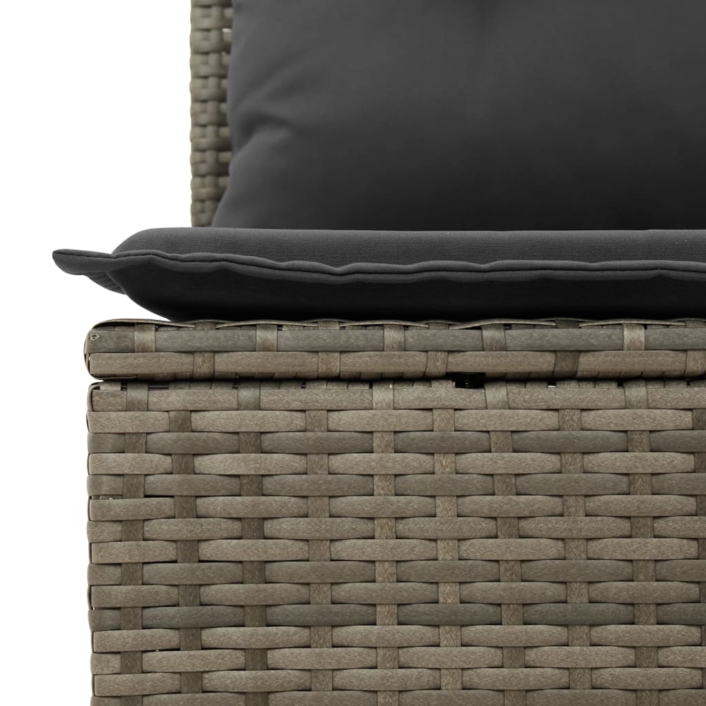 5-Delige Loungeset Met Kussens Poly Rattan Zwart