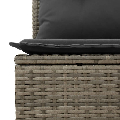 5-Delige Loungeset Met Kussens Poly Rattan Zwart