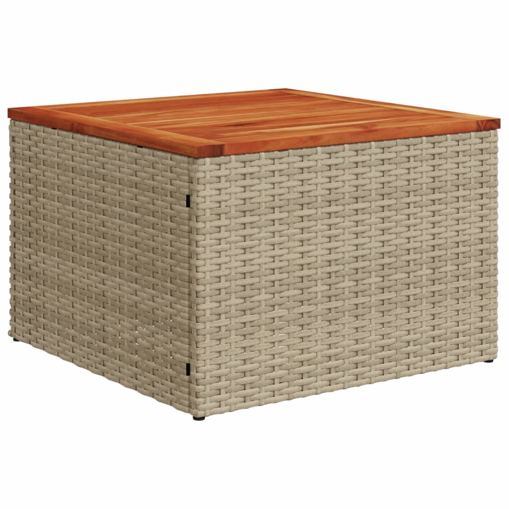 6-Delige Loungeset Met Kussens Poly Rattan Gemengd Beige