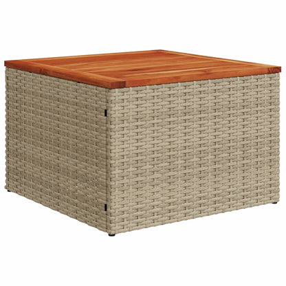 6-Delige Loungeset Met Kussens Poly Rattan Gemengd Beige