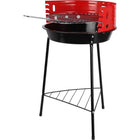 Barbecue houtskool 33x32x55 cm zwart rood