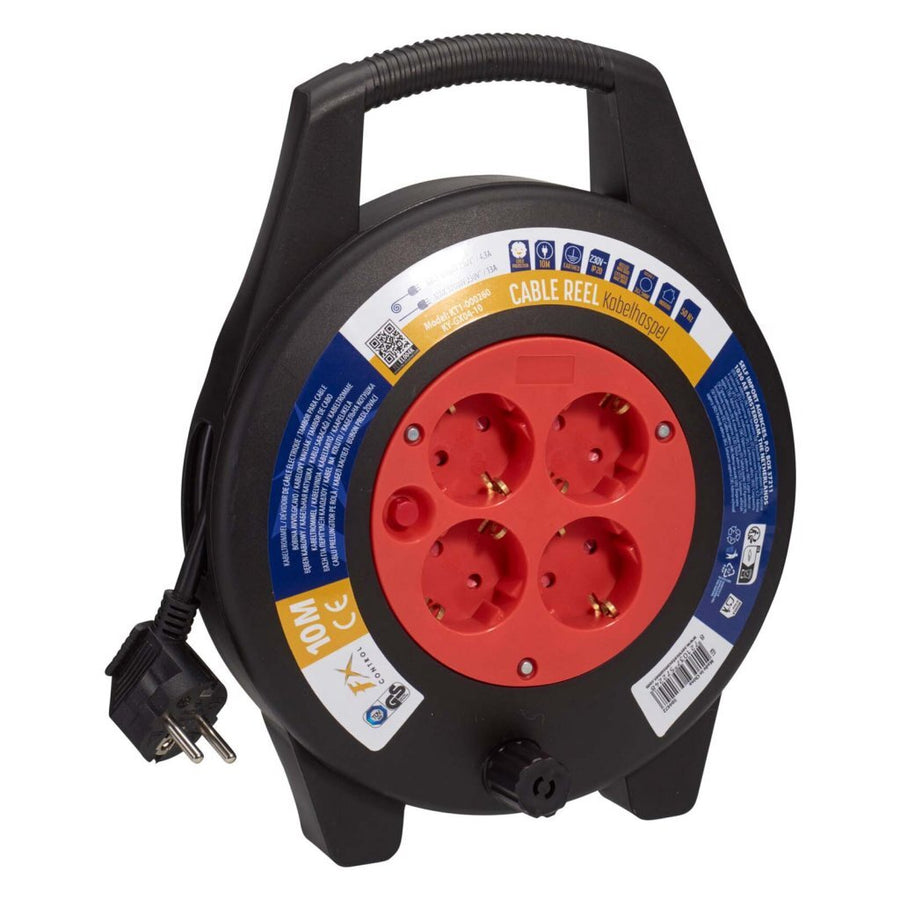 Overige Merken Haspel 10 M Zwart/Rood