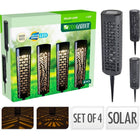 Tuinlampen 4 stuks zwart solar
