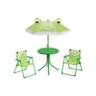 Kinderset tafel en stoelen kikker groen