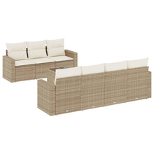 8-Delige Loungeset Met Kussens Poly Rattan Beige