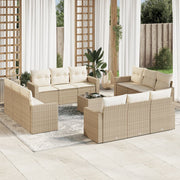 Loungeset 13-delig poly rattan beige