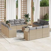 Loungeset 13-delig poly rattan beige