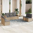 Loungeset 7-delig poly rattan beige