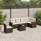 Loungeset 7-delig poly rattan bruin