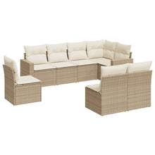 8-Delige Loungeset Met Kussens Poly Rattan Beige