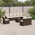 Loungeset 11-delig poly rattan bruin