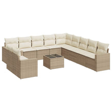 12-Delige Loungeset Met Kussens Poly Rattan Beige