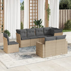 Loungeset 8-delig poly rattan beige