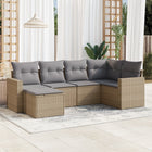 Loungeset poly rattan 6-delig beige