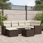 Loungeset 7-delig poly rattan bruin