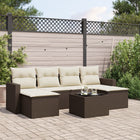 Loungeset 7-delig poly rattan bruin