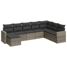 8-Delige Loungeset Met Kussens Poly Rattan Grijs