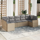 Loungeset 7-delig poly rattan beige