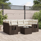 Loungeset 7-delig poly rattan bruin