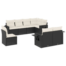 8-Delige Loungeset Met Kussens Poly Rattan Zwart