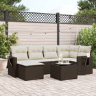 Loungeset 7-delig poly rattan bruin