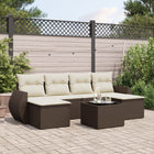 Loungeset 7-delig poly rattan bruin
