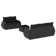 6-Delige Loungeset Met Kussens Poly Rattan Zwart