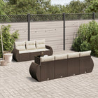 Loungeset 8-delig poly rattan bruin