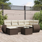 Loungeset 7-delig poly rattan bruin