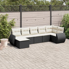 8-Delige Loungeset Met Kussens Poly Rattan Zwart