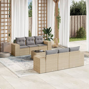 Loungeset 7-delig poly rattan beige